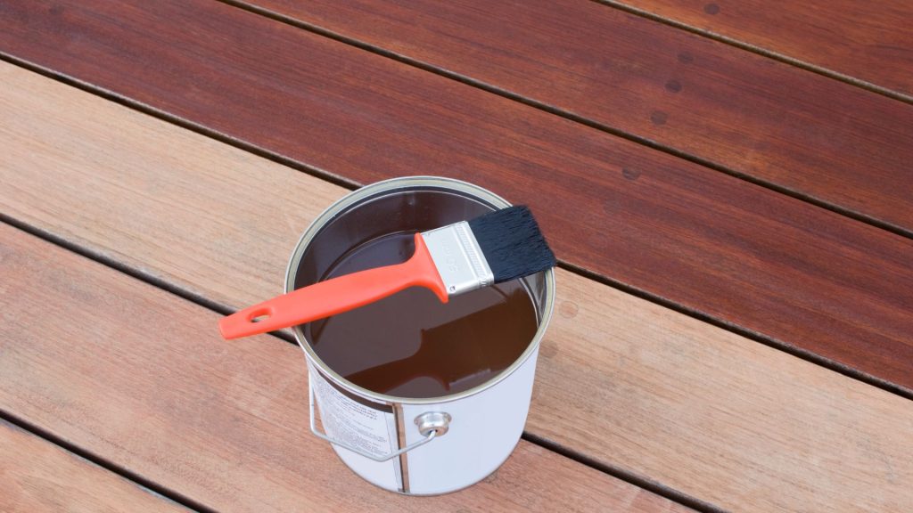 Hardwood deck painting